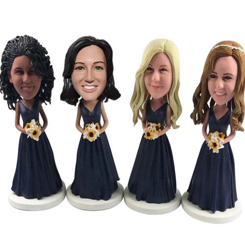 Personalized Bridesmaids bobbleheads gift