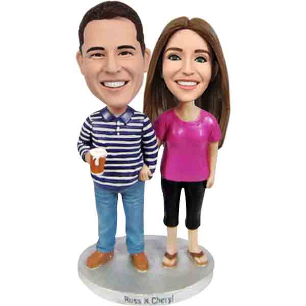 Personalized Couple Bobbleheads Parents Birthday Christmas and Anniversary Presents