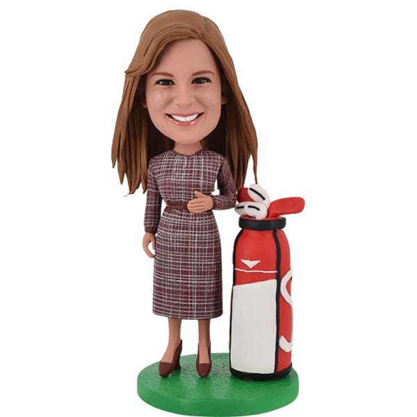 Female Golfer Bobblehead custom golf