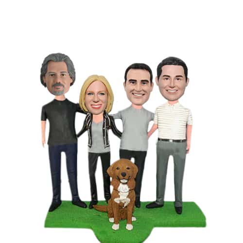 Custom bobbleheads for Family Group Team Colleague