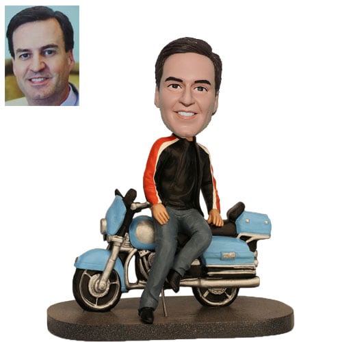 Custom bobblehead on Motorcycle