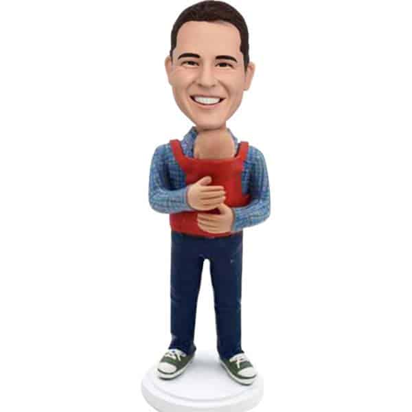 Custom Funny Bobblehead Daddy with Baby