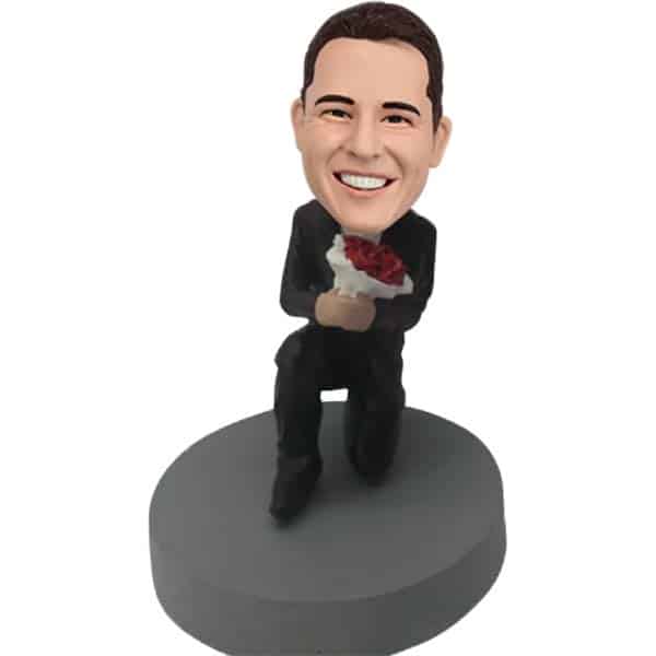 Custom Proposal groom bobblehead