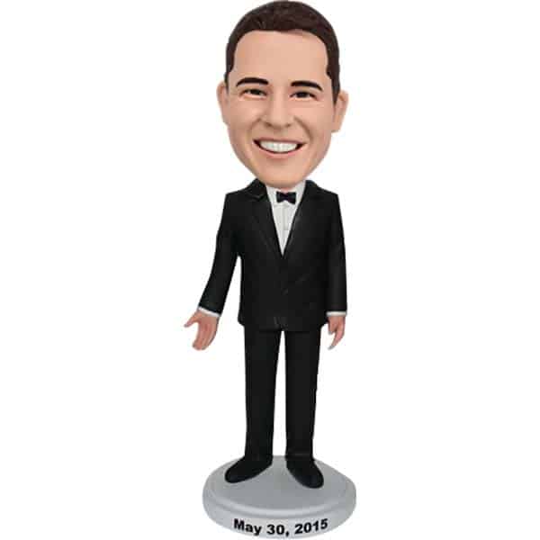 Custom Groomsmen Bobbleheads Best in tuxedo