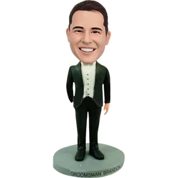 Create bobblehead for Groomsmen in suit