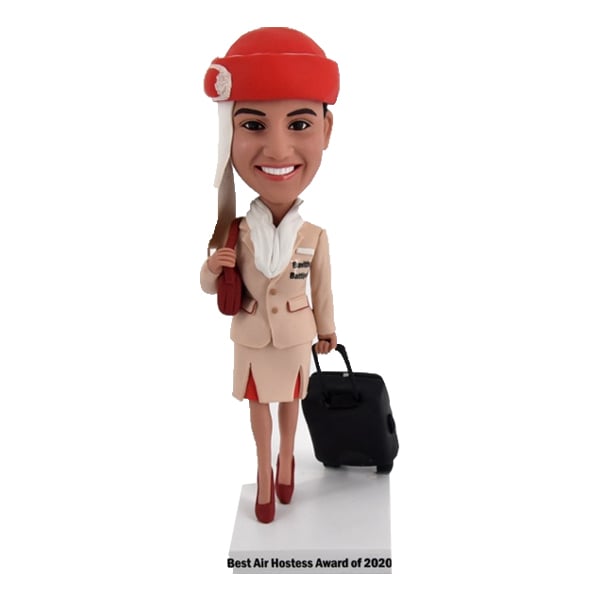 Air Hostess Bobblehead custom flight attendant