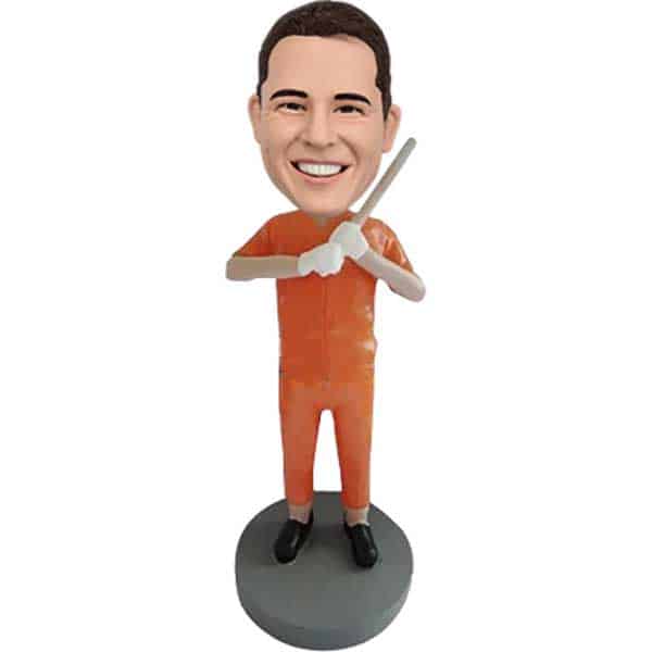 Personalized bobblehead in prison jumpsuit
