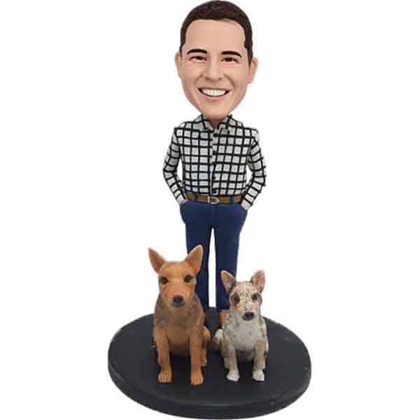 Custom bobbleheads with dog