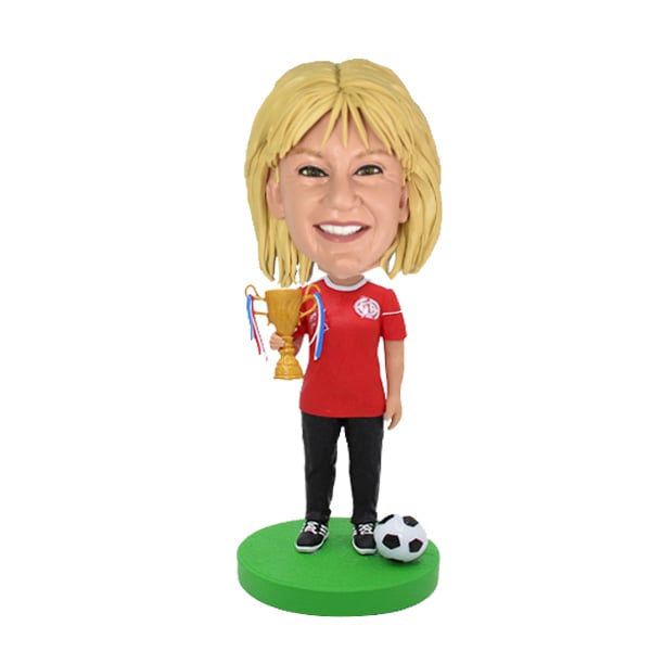 Female Football Bobblehead Custom