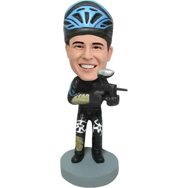 Custom bobblehead with paintball