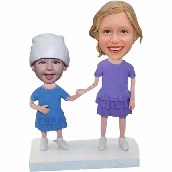 Custom Bobbleheads Sisters