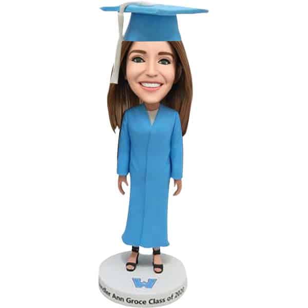 Personalized graduation bobblehead student