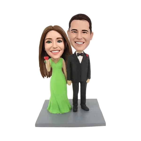 Personalized couple bobblehead cake topper best