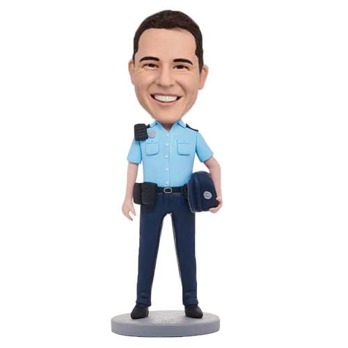 Custom policeman personalized bobblehead