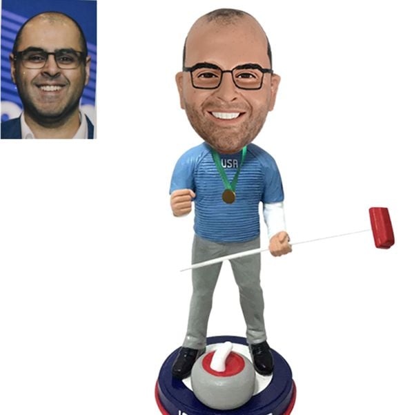 Curling Bobblehead Custom for curlers