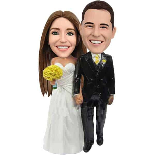 Custom bobbleheads bride and groom