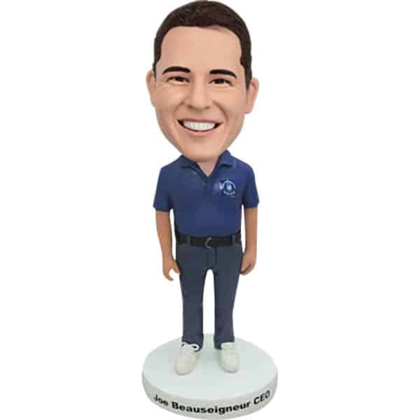 Custom the office bobblehead with Polo shirt