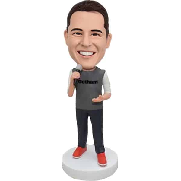 Personalized bobblehead singer