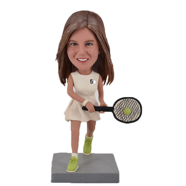 Tennis bobblehead custom racquetball