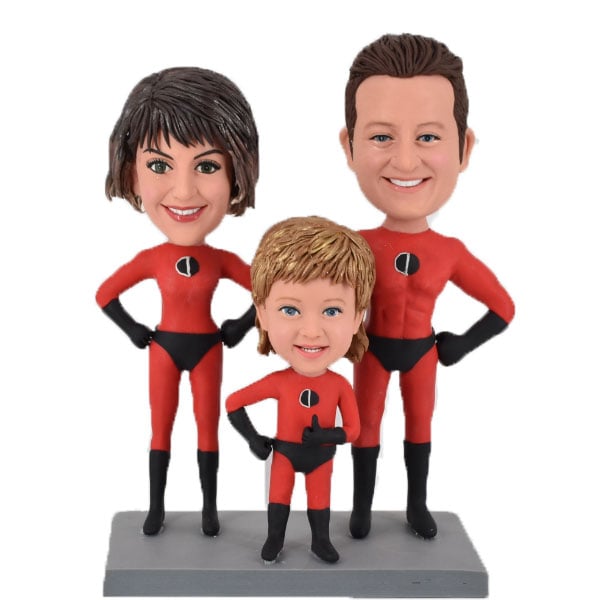 Custom Incredibles family bobbleheads