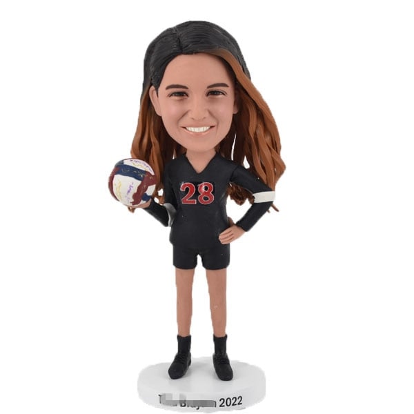 Personalized volleyball girl bobblehead