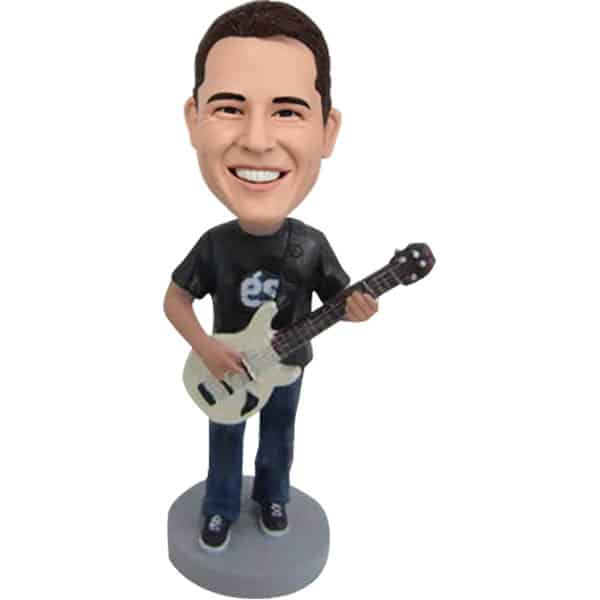 create Custom bobblehead gift for guitar lover musician