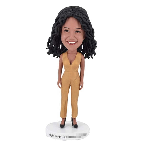 Female Bobblehead in jumpsuit