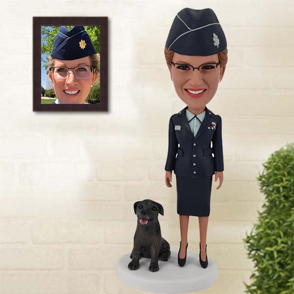 Female Air Force Bobblehead from Photo