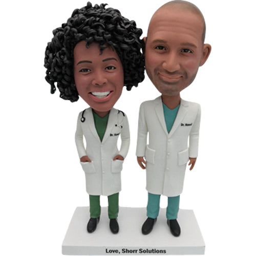 Custom bobbleheads doctor and nurse
