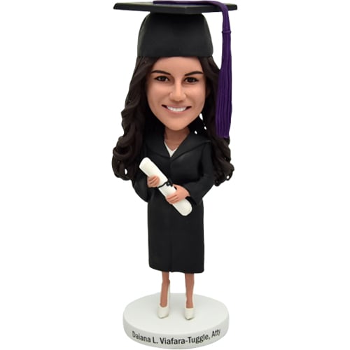 Customizable graduation bobbleheads