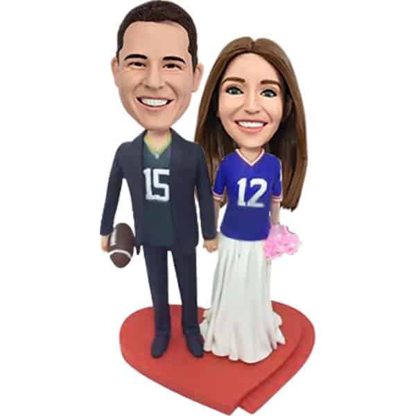 Custom Rugby Bobbleheads Wedding Best