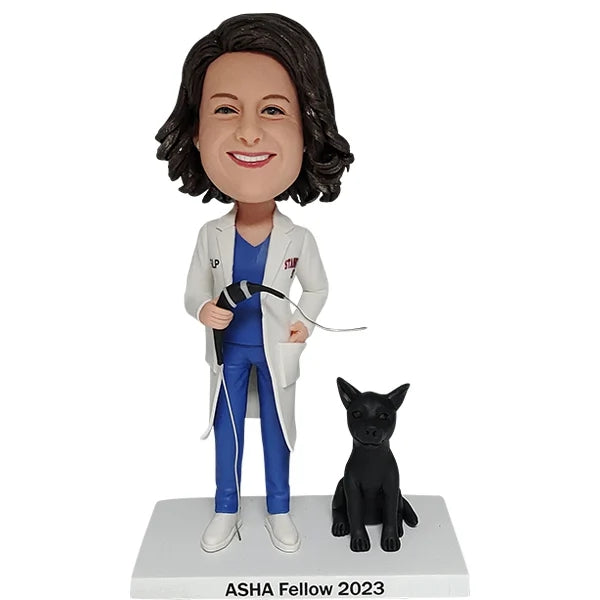 Custom Bobble Head Doctor hodling Endoscope