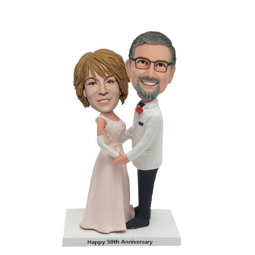 Custom classical bobblehead cake toppers for Anniversary gift