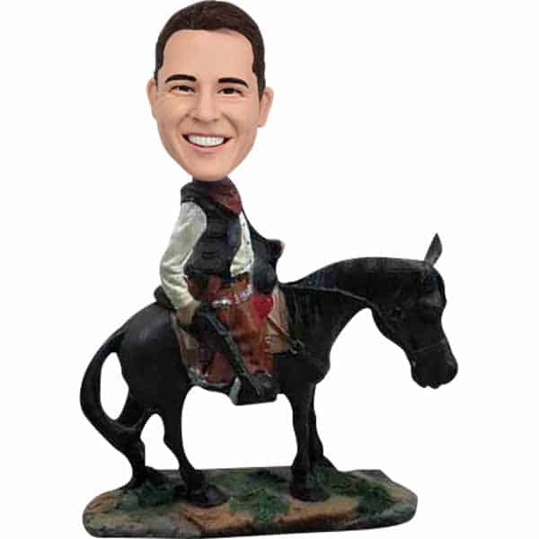 Custom Bobbleheads cowboy on horse