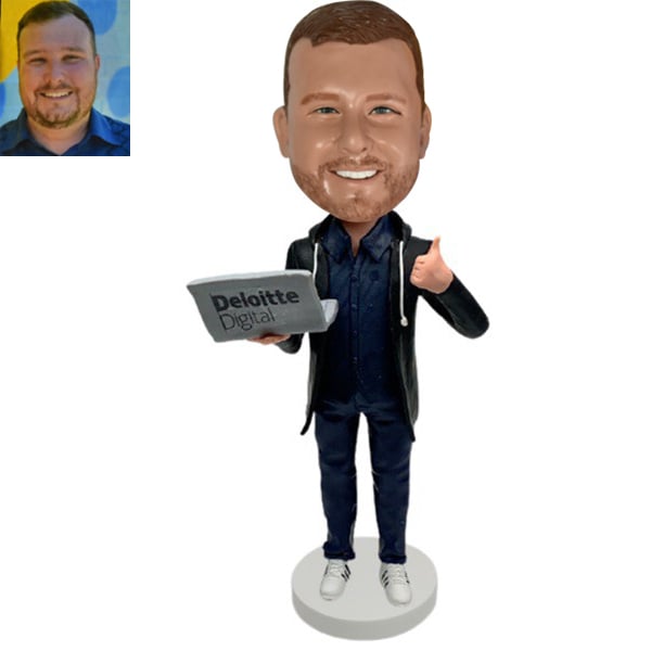 Laptop Coder Bobblehead Custom IT