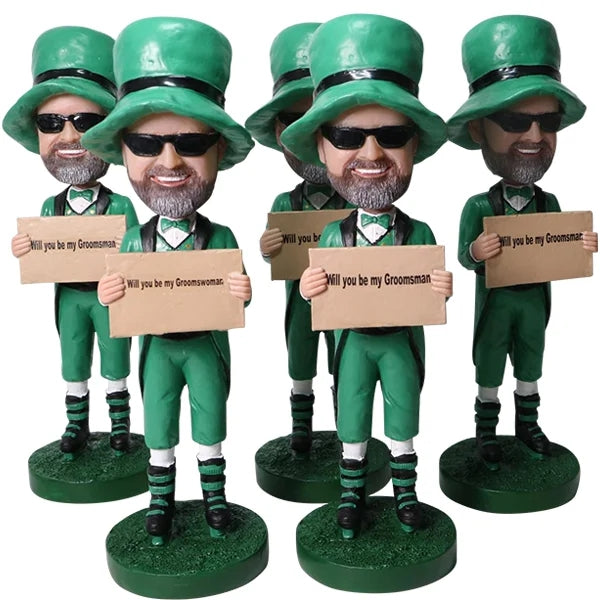 Groomsman Bobblehead Holding Sign Will you be my groomsmen gift