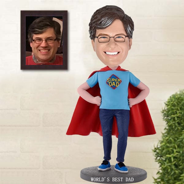 Custom bobblehead gifts for Dad Superman