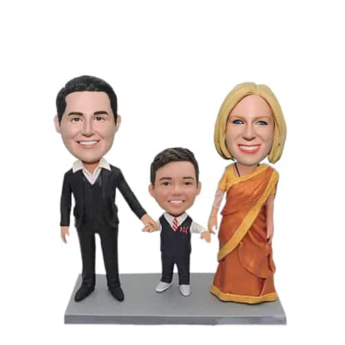 Custom Happy Family Bobble Heads from Photo