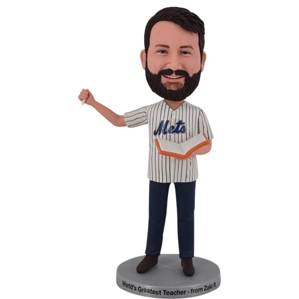 Custom Teacher Bobblehead Mets Fan