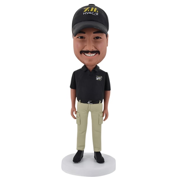 Bobble Head Personalized for him in Polo Shirt