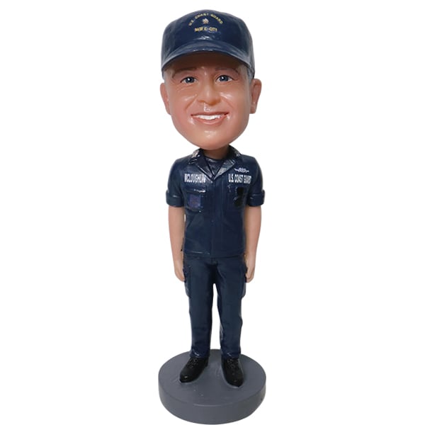 Custom Bobble Head Coast Guard in uniform