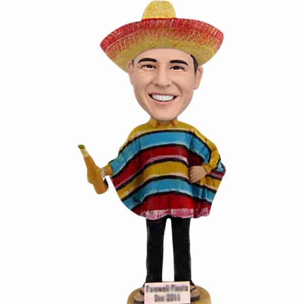 Personalized Mexico Bobblehead with sombrero