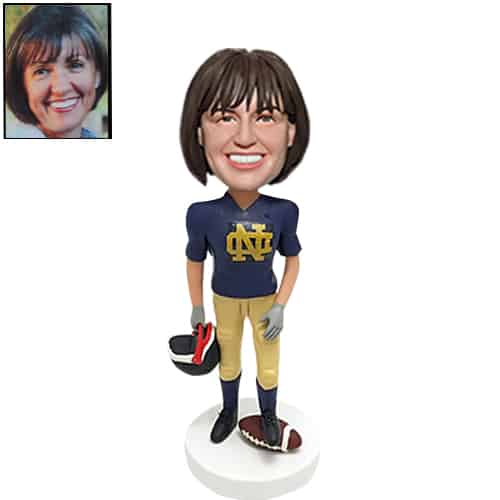 Custom Female Rugby Player bobblehead