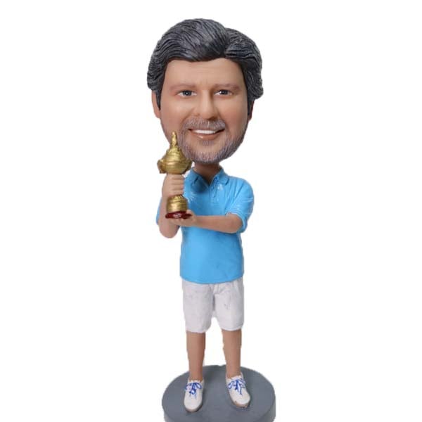 Male Bobblehead with trophy