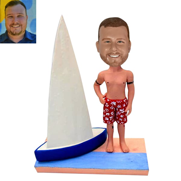 Sailing Bobblehead Custom with sailboat