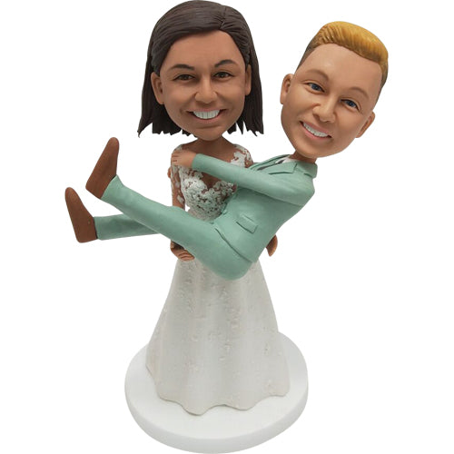 Custom Lesbian wedding bobbleheads same sex