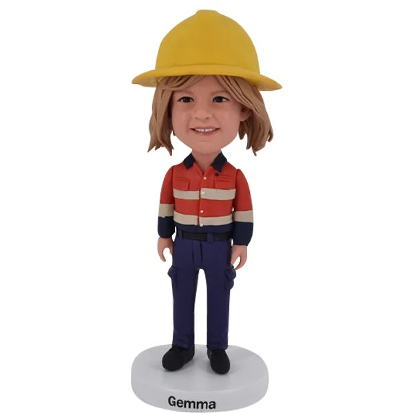 Kid Engineer Bobblehead Personalized