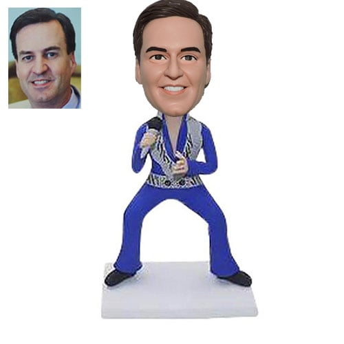 Custom Elvis bobblehead doll from photo