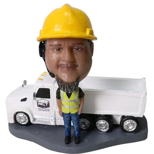 Personalized Trucker bobblehead Truck Driver Engineer