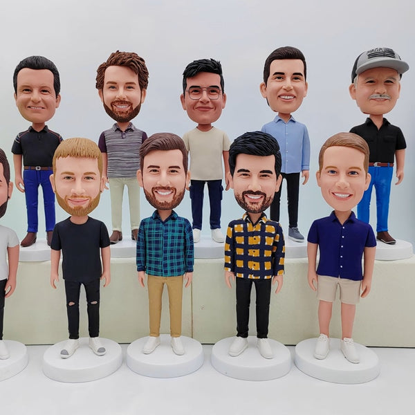 9 Bobble Heads Custom With Different faces for Him